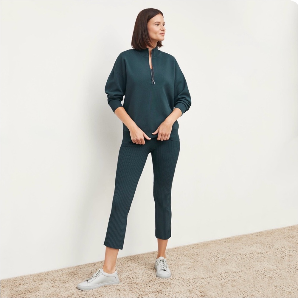 MMlaFleur Athens Half Zip - Jardigan Knit :: Deep Sea XS